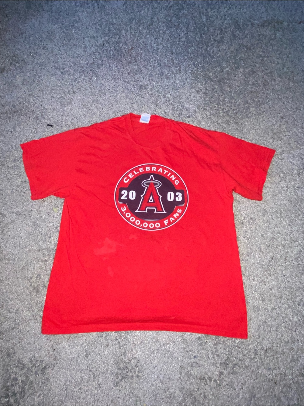 Gildan Red Heavy Cotton Crew Neck T-Shirt